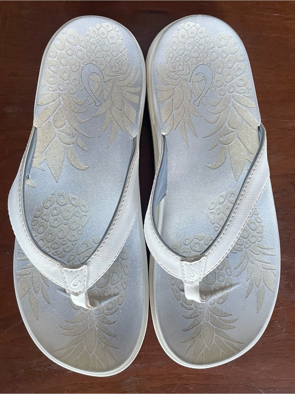 Olukai Women's White Comfort Flip Flops
